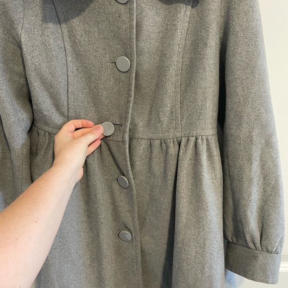 Grey Pea Coat - Picture 3 of 8